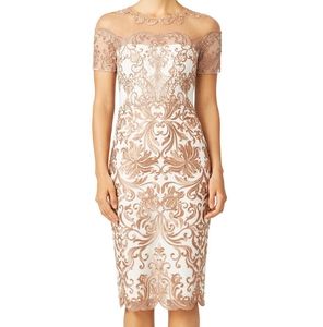 Marchesa Notte Metallic Jaipur Sheath